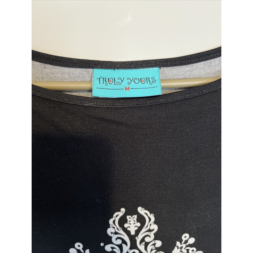 Truly Yours Sport Sparkly Black Midi Dress Medium - Picture 2 of 7